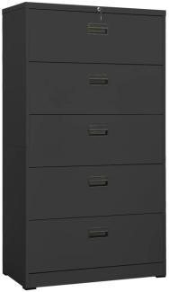 Aktenschrank Anthrazit 90x46x164 cm Stahl