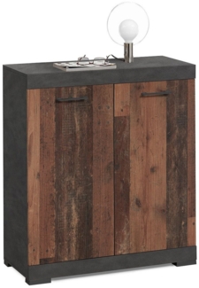 Kommode >Birkenhead< in Matera /Old Style dunkel - 80x90x35cm (BxHxT)