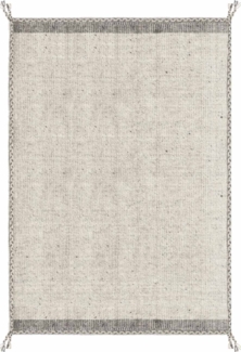 Teppich Chathu aus Baumwolle Beige, 140x200 cm