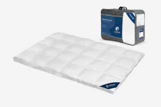 casimum Daunenbettdecke LUXUS Daunendecke 135x200, 155x220, 200x200 für Sommer & Winter, Füllung: 100% Daunen, Klasse 1, Downpass zertifiziert, Bezug: 100 % Baumwolle, Bettdecke 135x200 cm, 155x220 cm, 200x220cm & weitere Größen