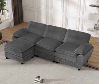 Modulares Kombi-Sofa, Doppel-Kissen-Sofa, Lampen-Velvet-Kombi-Sofa-Sofa mit abnehmbarem osmanischen Wohnzimmer