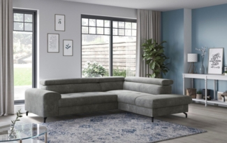 COTTA Ecksofa Aura L-Form, B: 260 cm, mit Bettfunktion, Bettkasten & Kopfteilverstellung