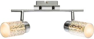 LED 3D Effekt Deckenlampe, bewegliche Spots, L 30 cm