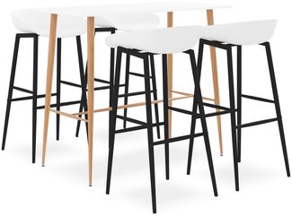 vidaXL 5-tlg. Bar-Set Weiß 3057438