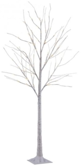 LED Stehleuchte, Baum, Birken Optik, IP44, H 180 cm