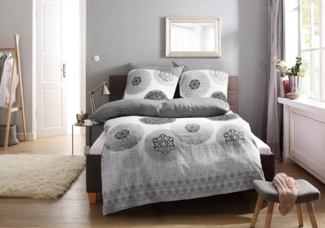 my home Bettwäsche Tesso in Gr. 135x200, 155x220 oder 200x200 cm, Polycotton recycelt, 2 teilig, Bettwäsche mit Ornamenten und in verschiedenen Qualitäten