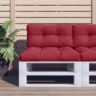 vidaXL Palettenkissen Weinrot 80x40x12 cm Stoff 360610