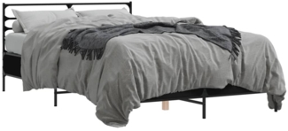 vidaXL Bettgestell Schwarz 120x200 cm Holzwerkstoff und Metall 3280037
