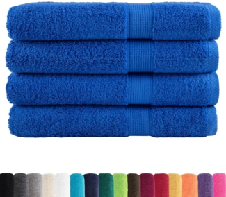 vidaXL Premium-Saunatücher SOLUND 4 Stk Blau 80x200 cm 600 g/m² 137195