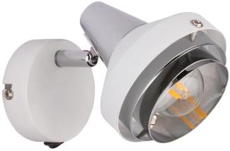 Wandleuchte, Chrom, Spot verstellbar, 10 cm