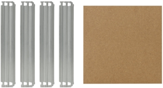 shelfplaza PRO 40x40 cm Fachboden-Set in grau-verzinkt für PRO Schwerlastregale mit 200 kg Traglast pro Boden