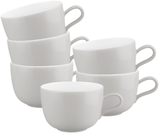 Seltmann Weiden Liberty Pure Colors Milchkaffeetasse 380 ml 6er Set New Grey - DS