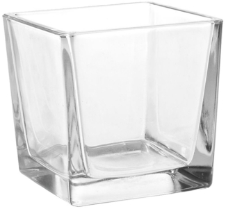 matches21 HOME & HOBBY Blumentopf Glastopf Quader Pflanztopf Würfel dickes Glas klar 8 x 8 x 8 cm (1 St)