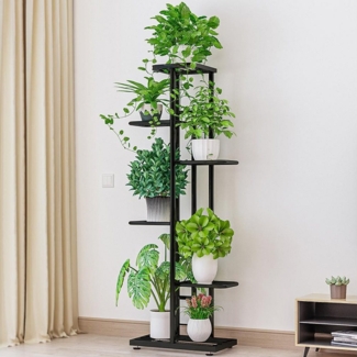 GarveeMore Küchenorganizer-Set 6-Tier Pflanzenständer, 7-Topf Indoor Hohe Pflanzenhalter