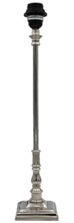 dasmöbelwerk Tischleuchte Tischleuchte Lampenfuß SHONY 10x10x49 cm Lampe Silber Metall