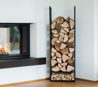 Westmann Stahl Kaminholzregal Porthos | Schwarz |