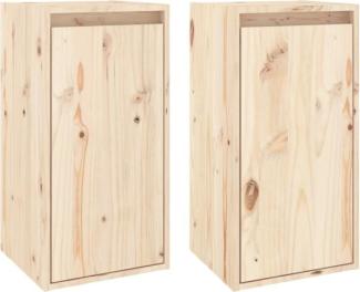 vidaXL Wandschränke 2 Stk. 30x30x60 cm Massivholz Kiefer 813486
