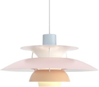 PH 5 Pendelleuchte Pastell Blau/Rose/Pfirsich