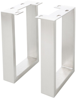 2er-Set-Bankbeine Live-Edge Baumbank 7,5x2,5 cm Edelstahl schmal