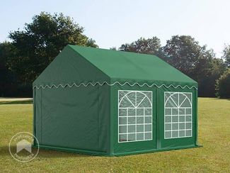 Party-Zelt Festzelt 3x4 m Garten-Pavillon -Zelt PVC Plane 700 N in dunkelgrün Wasserdicht