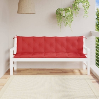 vidaXL Gartenbank-Auflagen 2 Stk. Rot 180x50x7 cm Oxford-Gewebe 361722