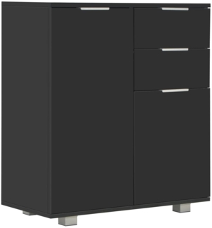 vidaXL Sideboard Hochglanz-Schwarz 71x35x80 cm Holzwerkstoff 283716