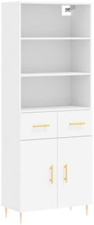 vidaXL Highboard Weiß 69,5x34x180 cm Holzwerkstoff 3200505
