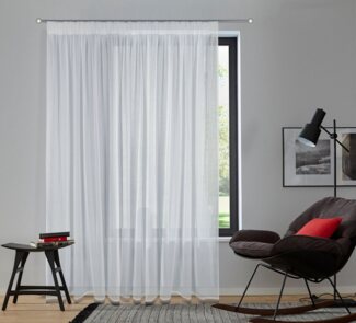 my home Gardine Dolly (1 St), Multifunktionsband, transparent, hellgrau