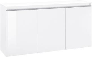 Sideboard >Magione< in Weiß Hochglanz - 150x81x40cm (BxHxT)