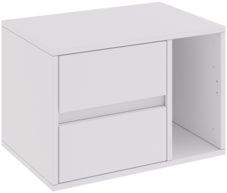 Vicco Nachttisch Weiß 50x34 cm mit 2 Schubladen, Vimogo