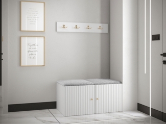 Garderoben-Set Kirtan Slim VI (Farbe: Weiß, Abriamo 06)