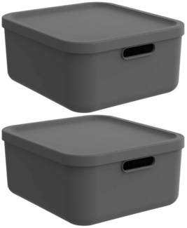 ROTHO Aufbewahrungsbox Albula Light 2er-Set Aufbewahrungskiste 20l (Aufbewahrungsboxenset, 2er-Set)