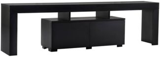 Dmora TV-Schrank Govone 180 x 31,3 x 50h cm Schwarz 2 Böden, 2 Türen