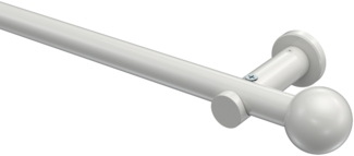 Gardinenstangen-Set Platon Luino 140 cm, 1-läufig (ohne Ringe), 20 mm Ø Weiß