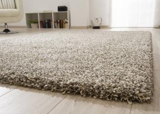 Hochflor Teppich Twilight - rund, Farbe: Silber meliert, Größe: Ø 120 cm