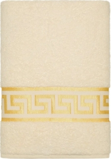 Belle Arti Handtücher Luxus Mäander Gästetücher Badetücher Duschtücher Saunatücher in Set, (2-St), schwarz, weiss, beige, rot, gold, 100% Baumwolle, Frottee, eingestickt