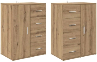 vidaXL Sideboards Corona 2 pcs Artisan-Eiche 59 x 39 x 80 cm 3402807
