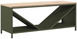 vidaXL Brennholzregal mit Holzplatte Olivgrün 100,5x35,5x40 cm 864258
