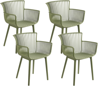 Gartenstuhl 4er Set PESARO Grün