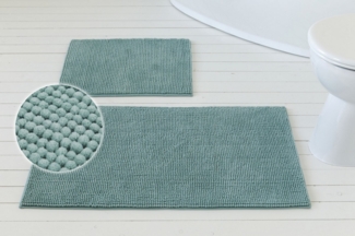 OTTO home Badematte Kaelan, weicher Chenille, Höhe 14 mm, rutschhemmend beschichtet, fußbodenheizungsgeeignet, Polyester, rechteckig, Badvorleger, Badteppich weiches Chenille, pastellfarben, Badezimmer