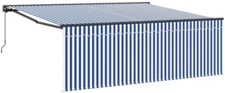 vidaXL Einziehbare Markise Blau und Anthrazit 400 x 300 cm 3330487