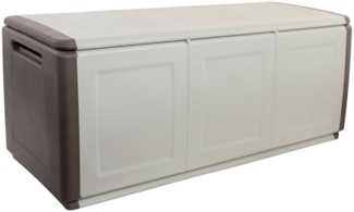 Dmora Achse-Koffer, Mehrzwecktruhe, Aufbewahrungskoffer, Aufbewahrungsbox, 100 % Made in Italy, 138 x 53 x 57 cm, Beige und Braun