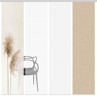 Vision S Schiebegardine 80922 Schiebegardine IRLOS, Digitaldurck, Seidenoptik, 260x60 cm (4 St), Polyester