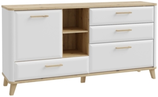 Sideboard Waldeck / Waridol, Holzwerkstoff, Weiß, 170 x 87 x 41 cm