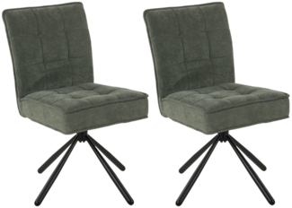 Duo Collection Polsterstuhl Esszimmerstuhl Nola (2er Set), Kord-Bezug, mit feiner Steppung, drehbar