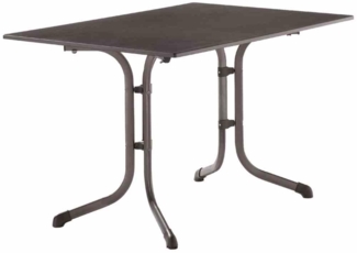 Sieger Boulevard Boulevard-Klapptisch mit vivodur® Tischplatte, Stahl Eisengrau, 120 x 73 x 80
