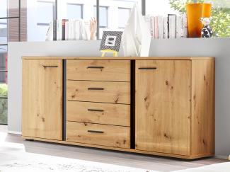 Sideboard >Kendall< in Artisan Eiche - 170x84x40cm (BxHxT)