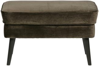 Hocker Rocco Samt, Grau