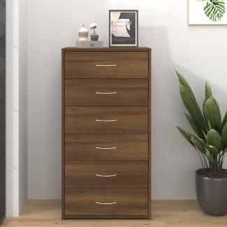 vidaXL Sideboard mit 6 Schubladen Braun Eichen-Optik 50x34x96 cm 815365