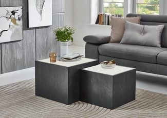 moebel-dich-auf Couchtisch HAVANNA (2x Würfel, Set), platzsparend stapelbar